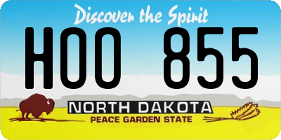 ND license plate HOO855
