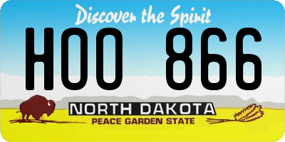 ND license plate HOO866