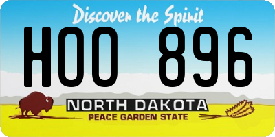 ND license plate HOO896