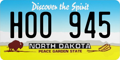 ND license plate HOO945