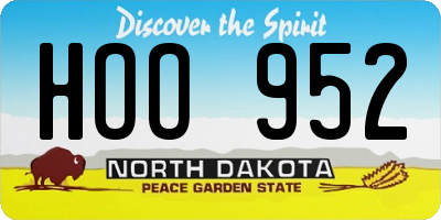 ND license plate HOO952