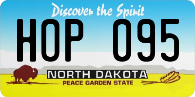 ND license plate HOP095