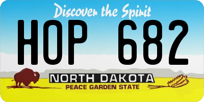 ND license plate HOP682