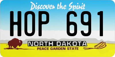 ND license plate HOP691