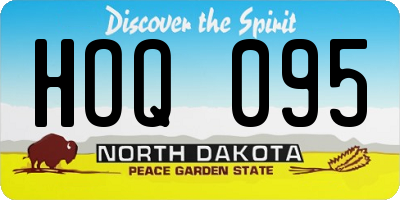 ND license plate HOQ095
