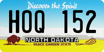 ND license plate HOQ152
