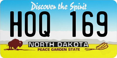 ND license plate HOQ169