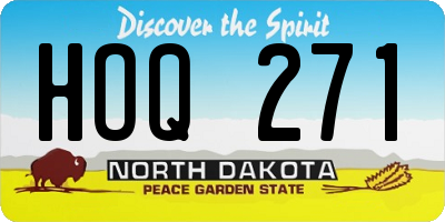 ND license plate HOQ271