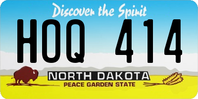 ND license plate HOQ414