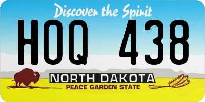 ND license plate HOQ438