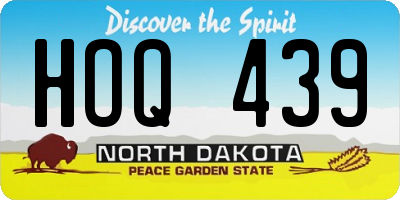 ND license plate HOQ439