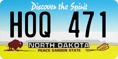 ND license plate HOQ471