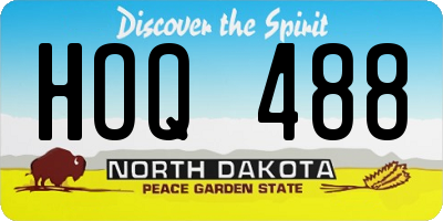 ND license plate HOQ488