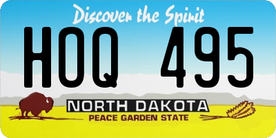 ND license plate HOQ495
