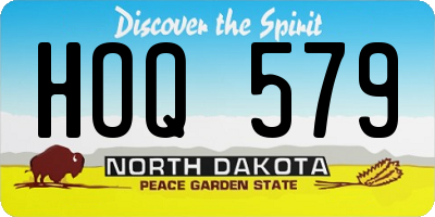 ND license plate HOQ579