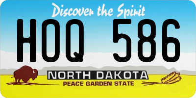 ND license plate HOQ586
