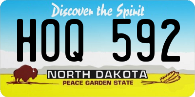 ND license plate HOQ592