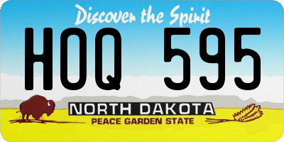 ND license plate HOQ595