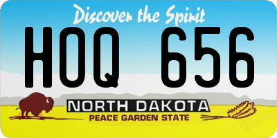 ND license plate HOQ656