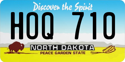ND license plate HOQ710
