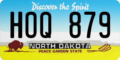 ND license plate HOQ879