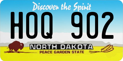 ND license plate HOQ902