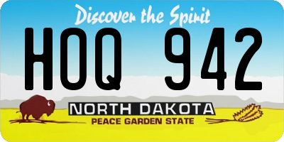 ND license plate HOQ942