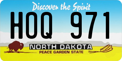 ND license plate HOQ971
