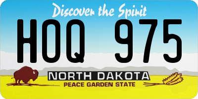 ND license plate HOQ975