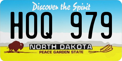 ND license plate HOQ979