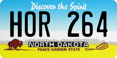 ND license plate HOR264