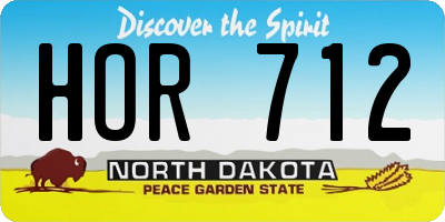 ND license plate HOR712
