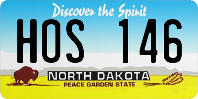 ND license plate HOS146