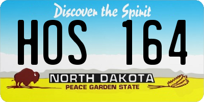 ND license plate HOS164