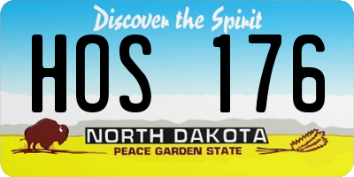 ND license plate HOS176