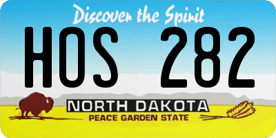 ND license plate HOS282