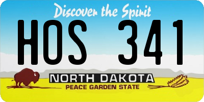 ND license plate HOS341