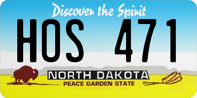 ND license plate HOS471