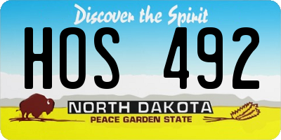 ND license plate HOS492