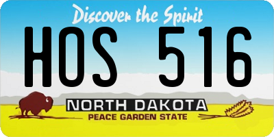 ND license plate HOS516
