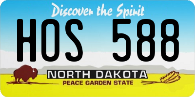 ND license plate HOS588