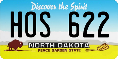 ND license plate HOS622