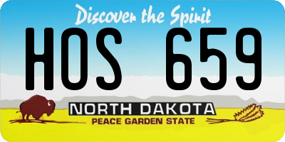 ND license plate HOS659