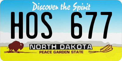 ND license plate HOS677
