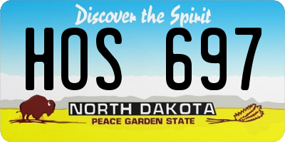 ND license plate HOS697