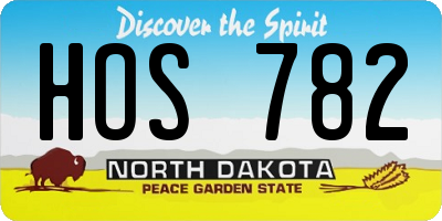 ND license plate HOS782