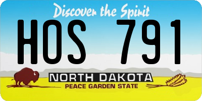 ND license plate HOS791
