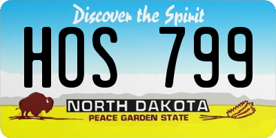 ND license plate HOS799
