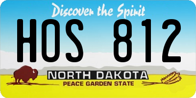 ND license plate HOS812