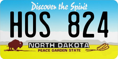 ND license plate HOS824
